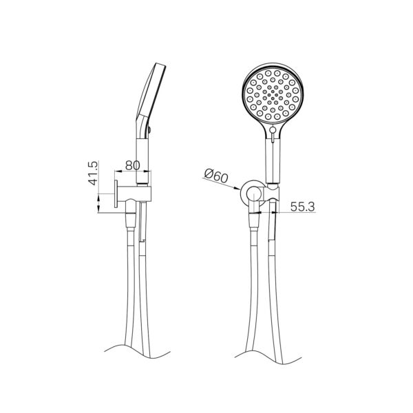 SERENITY HAND HELD SHOWER CHROME (24D071CH)