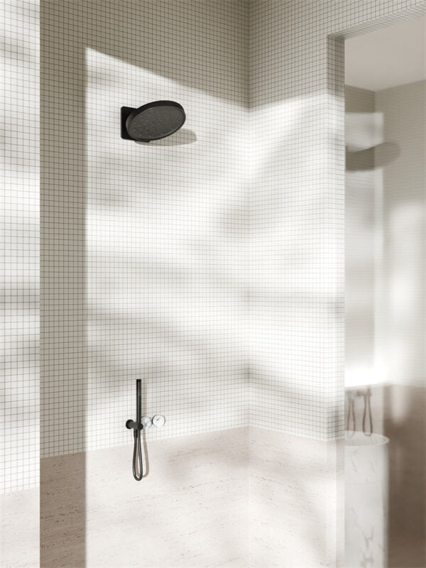SERENITY WALL SHOWER HEAD MATTE BLACK (24D002MB)