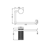 OPAL TOILET ROLL HOLDER BRUSHED NICKEL (NR2586BN)