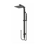 ASTRA RAIN SQUARE TWIN SHOWER DOUBLE HOSE MATTE BLACK (NR281305dMB)