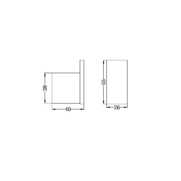 CELIA ROBE HOOK CHROME (NR4682CH)