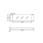 BIANCA METAL SHOWER SHELF MATTE BLACK (NR9087aMB)