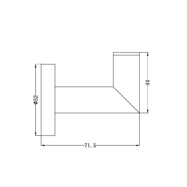 DOLCE ROBE HOOK MATTE BLACK (NR3682MB)
