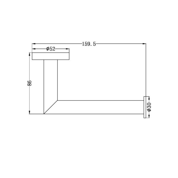 DOLCE TOILET ROLL HOLDER MATTE BLACK (NR3686wMB)