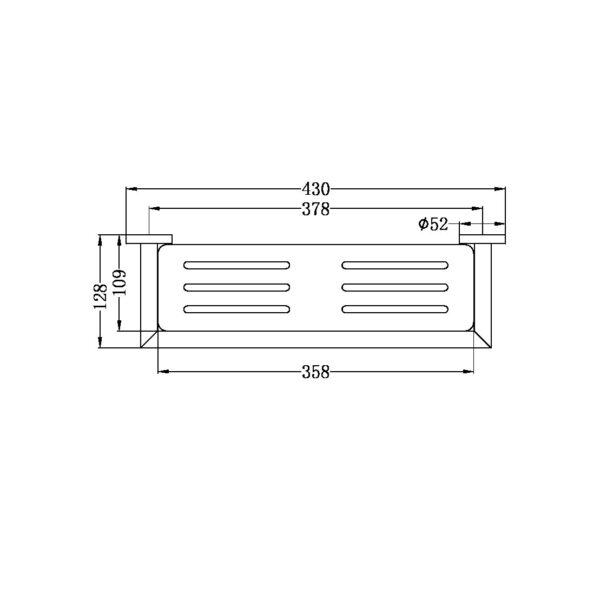DOLCE METAL SHOWER SHELF CHROME (NR3687aCH)