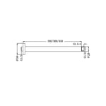 ROUND CEILING ARM 100/300/450MM LENGTH MATTE BLACK