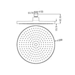 230MM AIR SHOWER HEAD BRUSHED GOLD (NR508076BG)