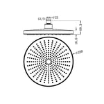 OPAL 250MM SHOWER HEAD BRUSHED NICKEL (NR508079BN)