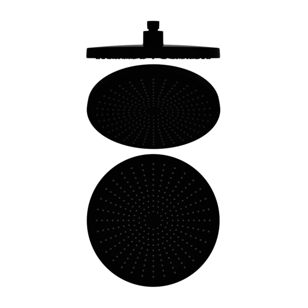 OPAL 250MM SHOWER HEAD MATTE BLACK (NR508079MB)
