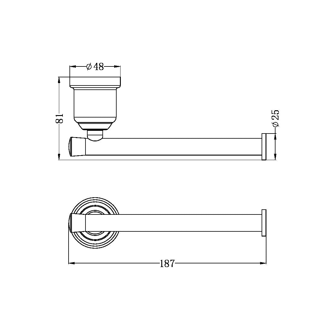 York Toilet Roll Holder Brushed Nickel (NR6986BN)