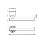 YORK TOILET ROLL HOLDER MATTE BLACK (NR6986MB)