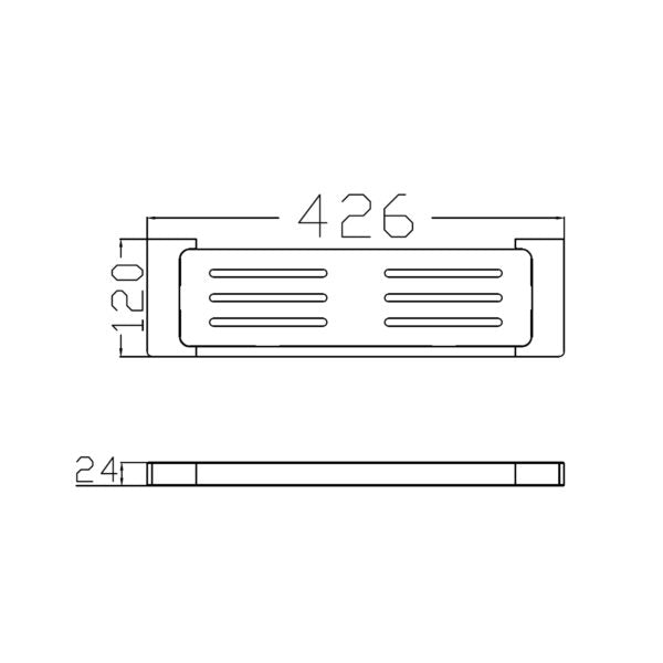 PEARL METAL SHOWER SHELF MATTE BLACK (NR8087aMB)