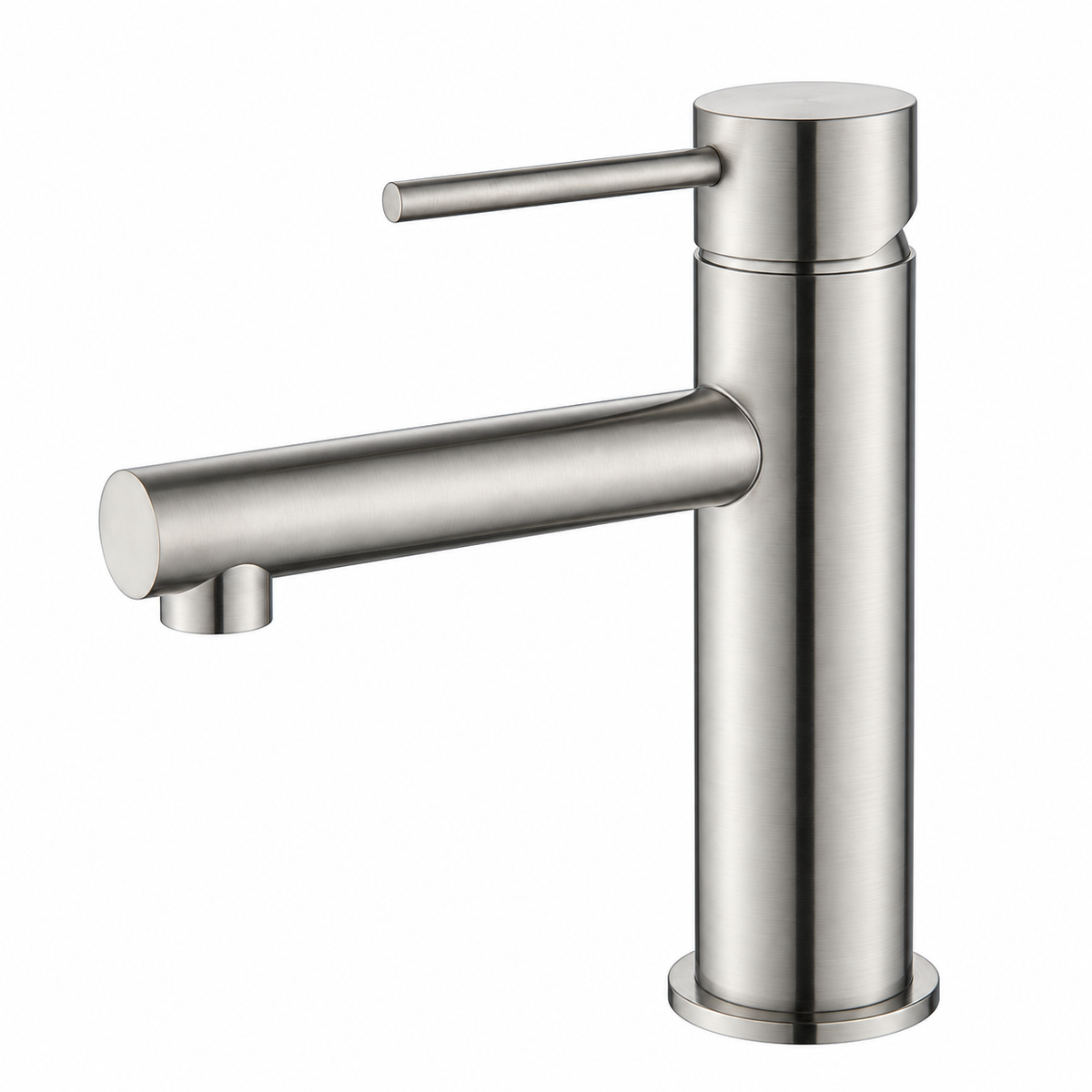 Lucito Straight Basin Mixer Brushed Stainless