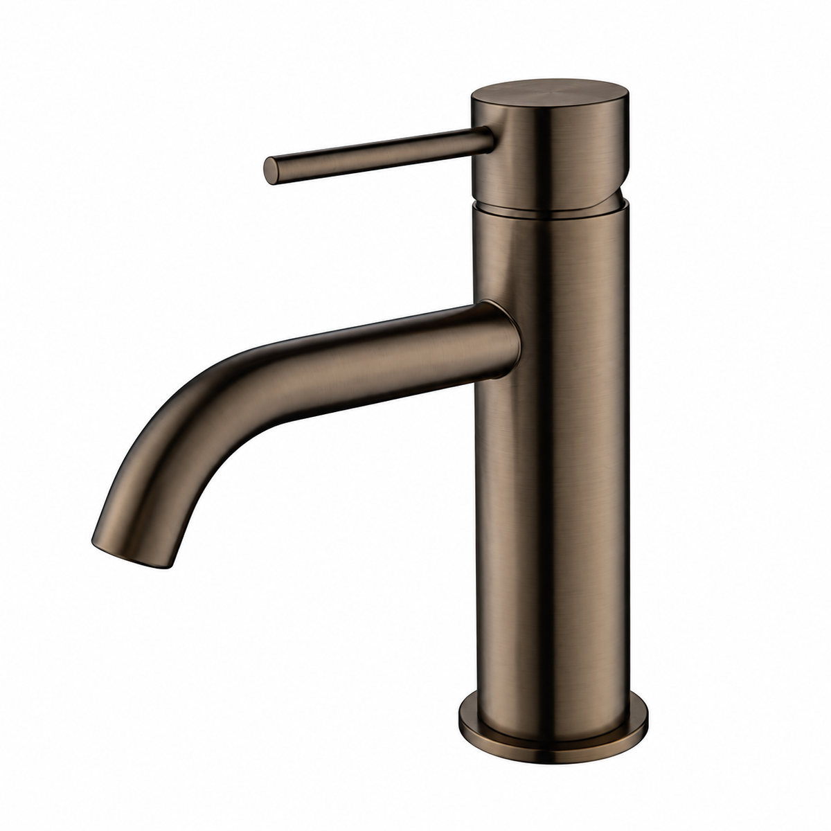 Lucito Curved Basin Mixer Brushed Bronze