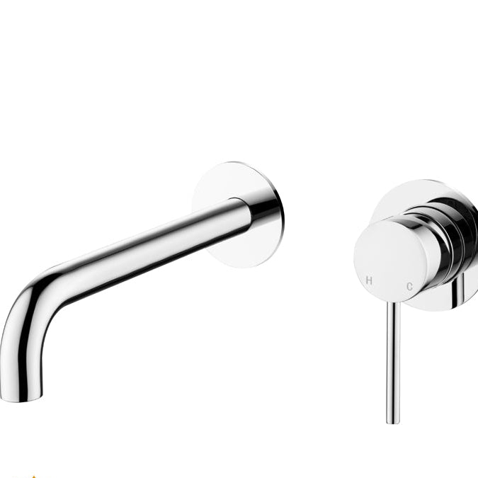 Lucito Basin / Bath Spout & Wall Mixer Set Chrome