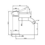 Zen SS316L Basin Mixer Brushed Gold (NR162201BG) - Royal Bath & Kitchen - Image 2