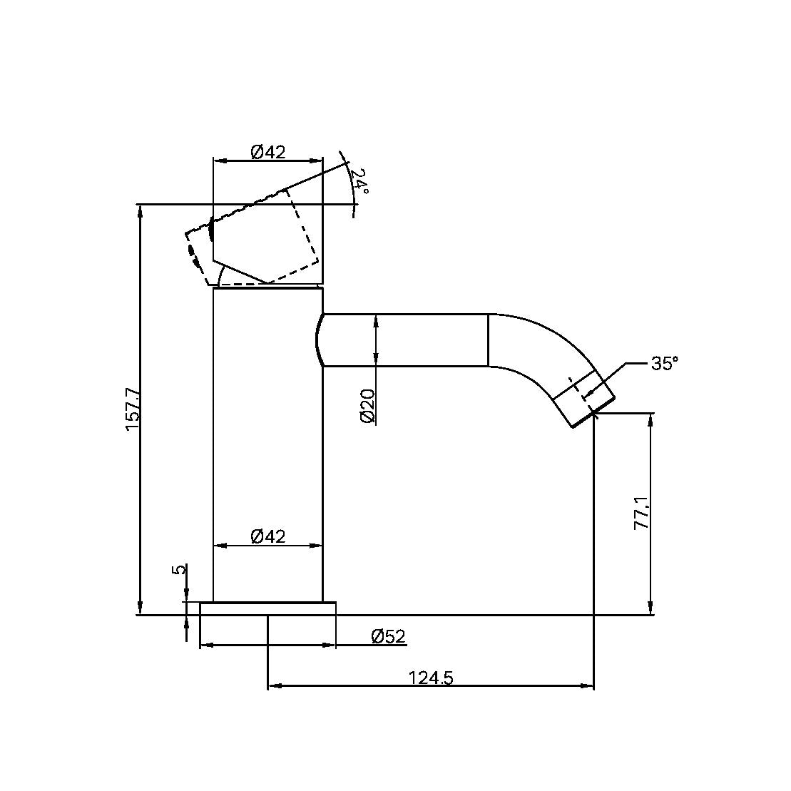 Zen SS316L Basin Mixer Handless Brushed Gold (NR162201bBG) - Royal Bath & Kitchen - Image 2