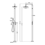 Zen SS316L Outdoor Freestanding Shower Column Brushed Bronze (NR162205aBZ)