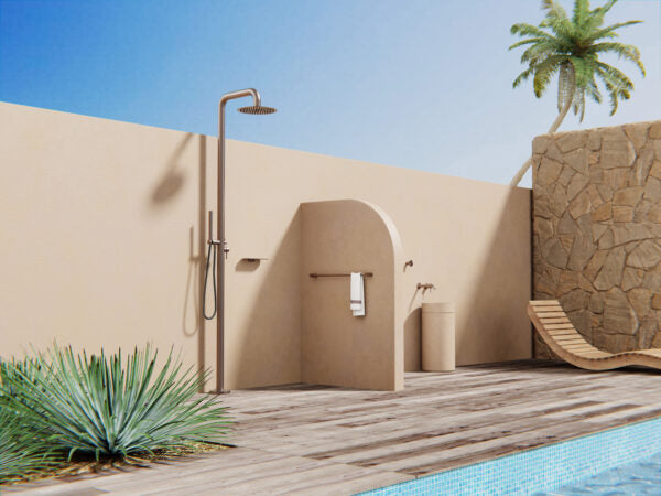 Zen SS316L Outdoor Freestanding Shower Column Brushed Bronze (NR162205aBZ)