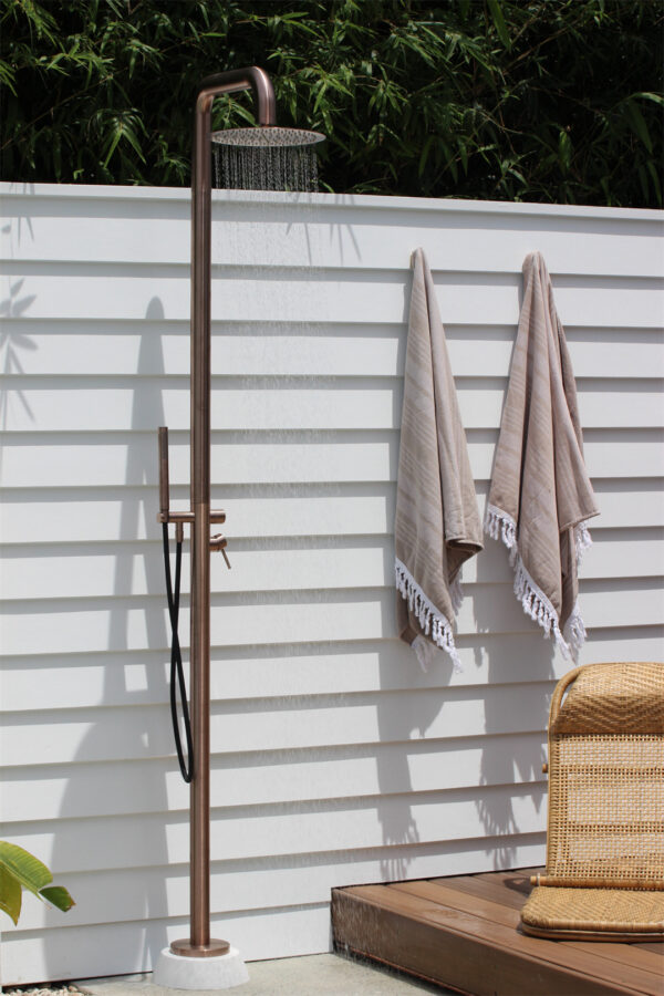 Zen SS316L Outdoor Freestanding Shower Column Brushed Bronze (NR162205aBZ)