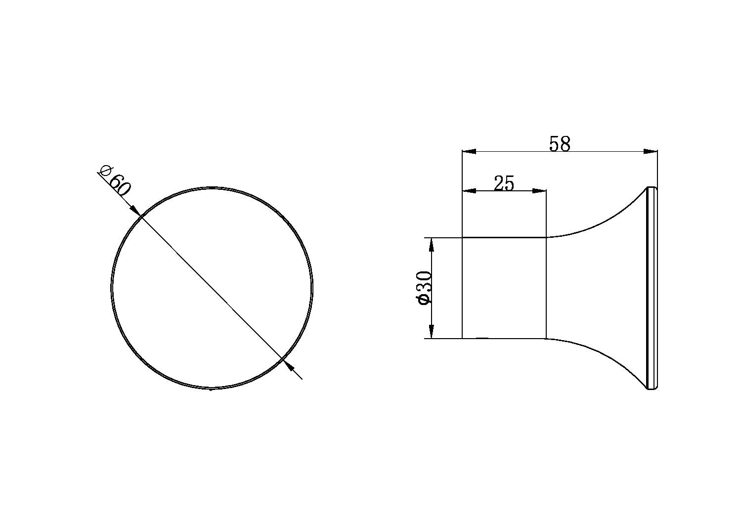 Zen SS316L Robe Hook Graphite (NR1682GR)