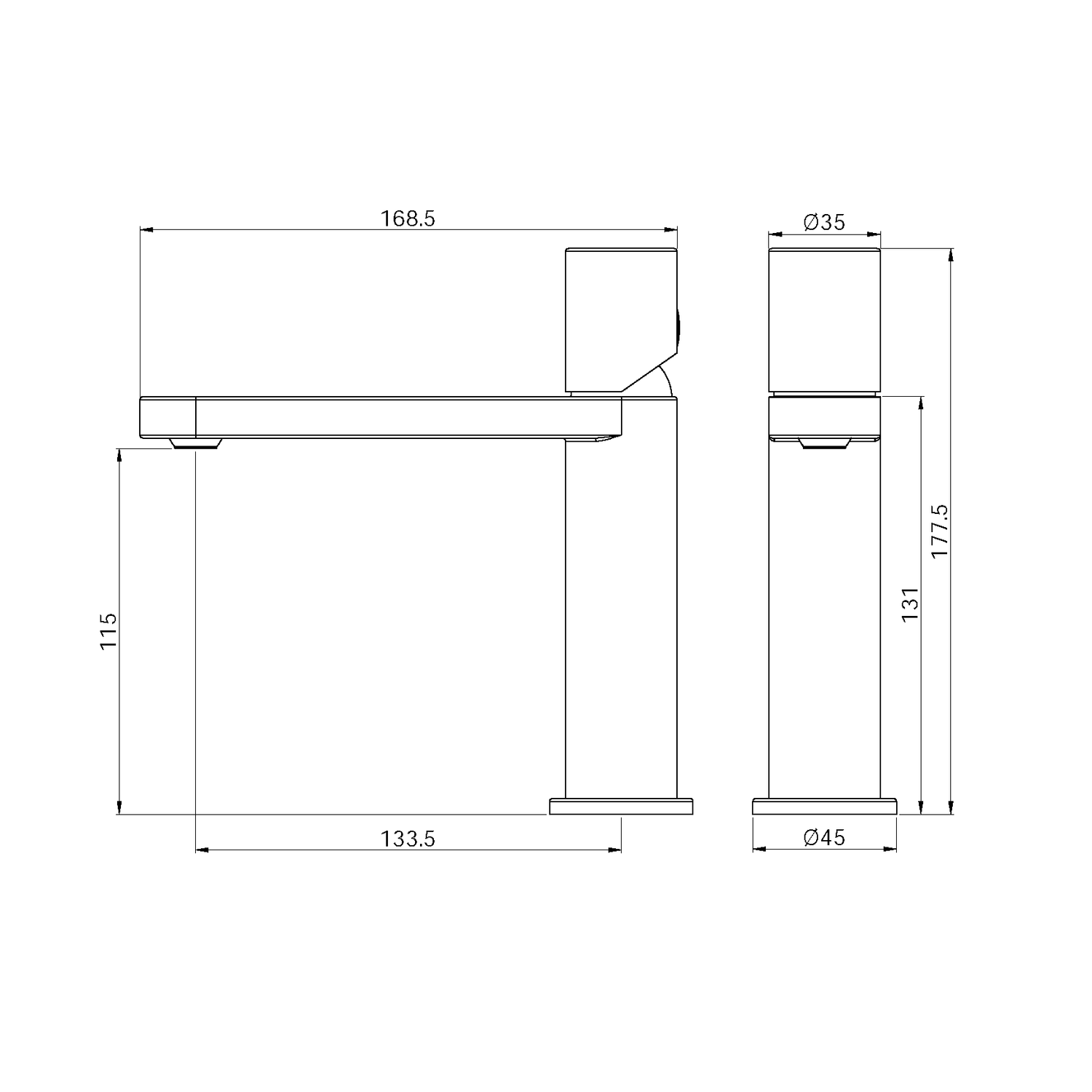 Pure Basin Mixers Brushed Bronze - Royal Bath & Kitchen - Image 2