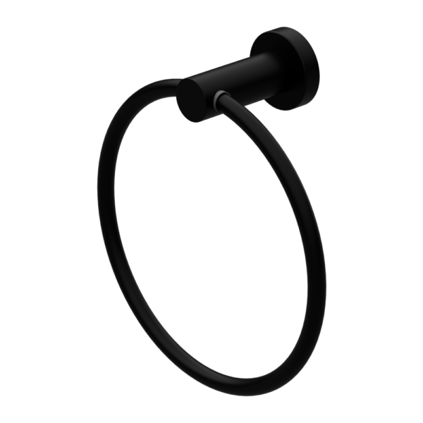 MECCA HAND TOWEL RING MATTE BLACK (NR1980MB)
