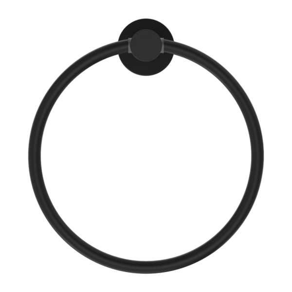 MECCA HAND TOWEL RING MATTE BLACK (NR1980MB)