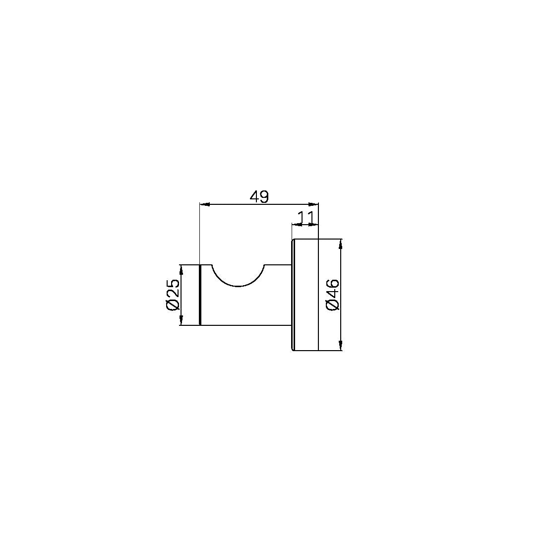 MECCA ROBE HOOK MATTE WHITE (NR1982MW)
