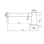 MECCA TOILET ROLL HOLDER BRUSHED NICKEL (NR1986BN)