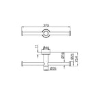 MECCA DOUBLE TOILET ROLL HOLDER MATTE BLACK (NR1986DMB)