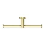 MECCA DOUBLE TOILET ROLL HOLDER BRUSHED GOLD (NR1986DBG)