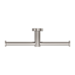 MECCA DOUBLE TOILET ROLL HOLDER BRUSHED NICKEL (NR1986DBN)