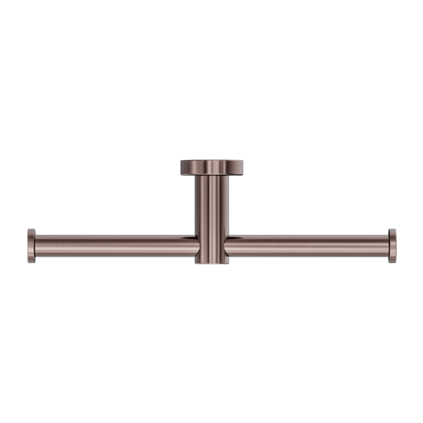 MECCA DOUBLE TOILET ROLL HOLDER BRUSHED BRONZE  (NR1986DBZ)