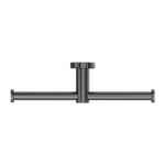 MECCA DOUBLE TOILET ROLL HOLDER GUN METAL  (NR1986DGM)