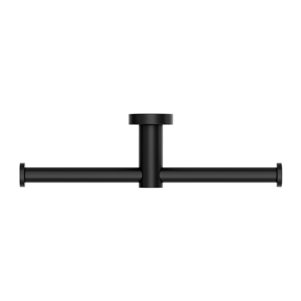 MECCA DOUBLE TOILET ROLL HOLDER MATTE BLACK (NR1986DMB)