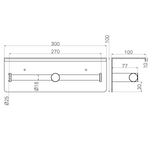 Mecca Double Toilet Roll Holder With Shelf Matte White (NR1986eMW)