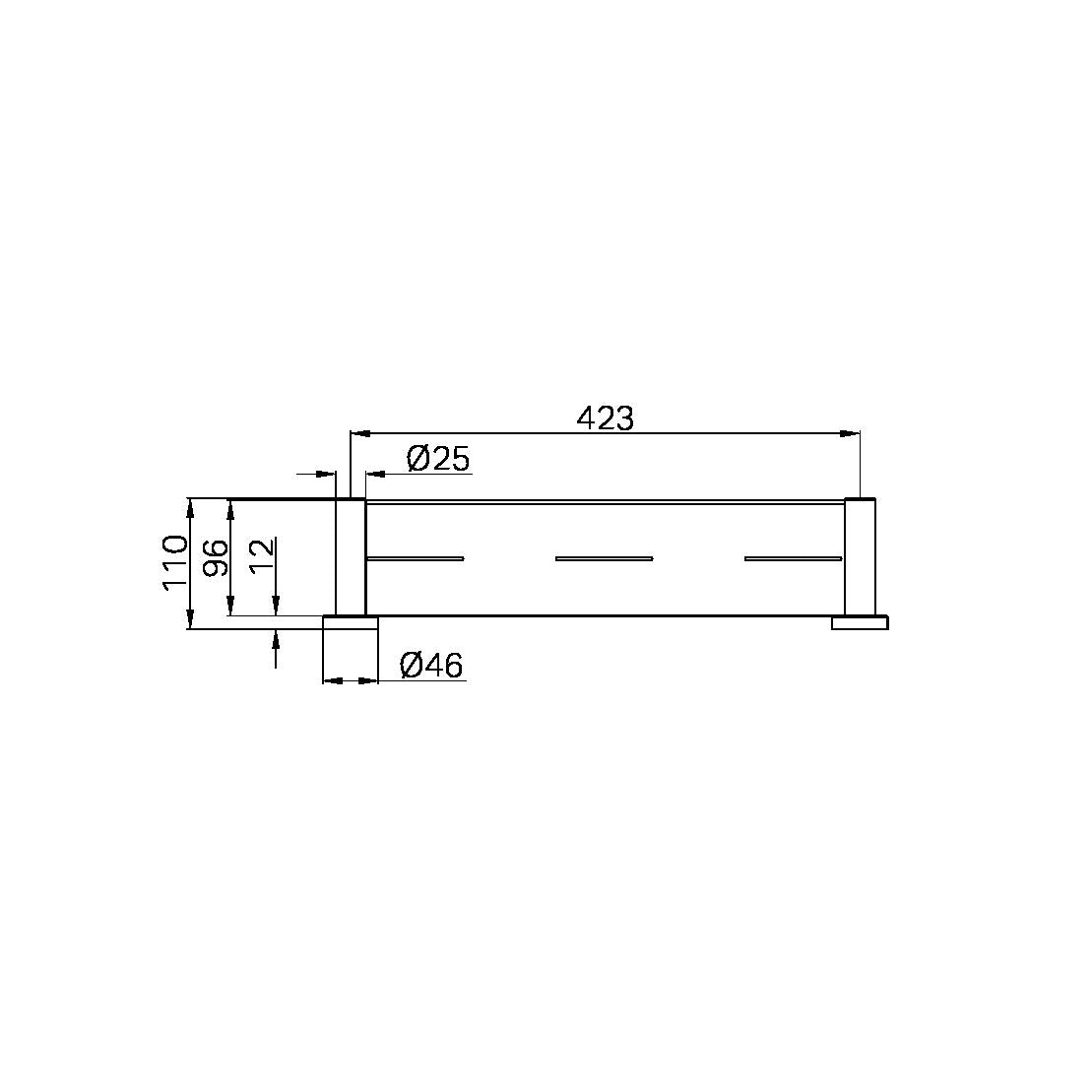 MECCA METAL SHOWER SHELF BRUSHED BRONZE (NR1987aBZ)