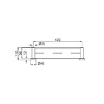 MECCA METAL SHOWER SHELF MATTE WHITE (NR1987aMW)