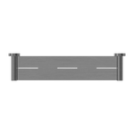 MECCA METAL SHOWER SHELF GUN METAL  (NR1987aGM)