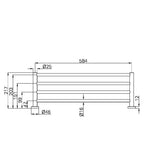 MECCA TOWEL RACK BRUSHED GOLD (NR1989BG)