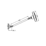 X PLUS ALL DIRECTION SHOWER HEAD MATTE BLACK (NR201605MB)