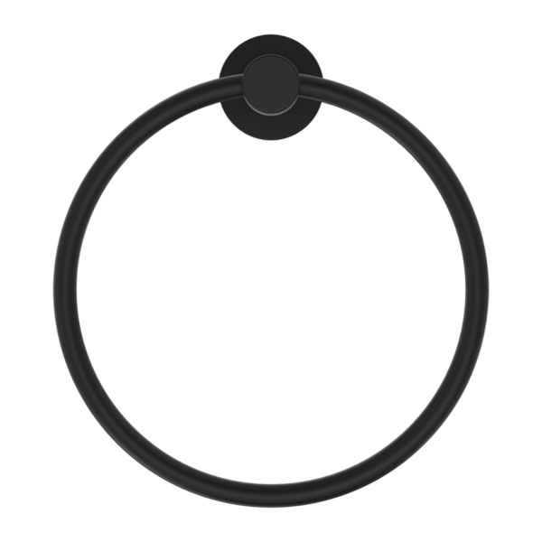 Dolce II Hand Towel Ring Matte Black (NR2080MB)