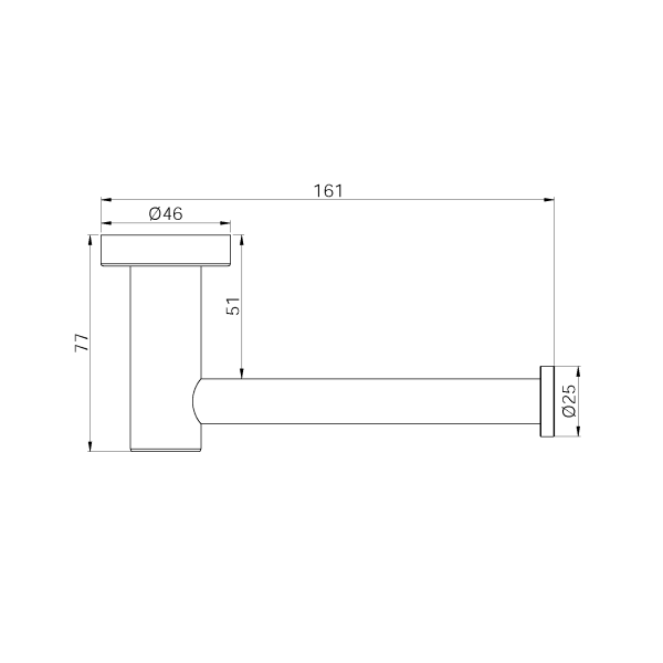 Dolce II Toilet Roll Holder Gun Metal (NR2086GM)