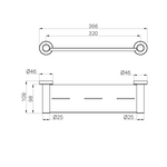 Dolce II Metal Shower Shelf Chrome (NR2087aCH)