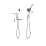 MECCA SHOWER ON BRACKET WITH AIR SHOWER MATTE WHITE (NR221905MW)