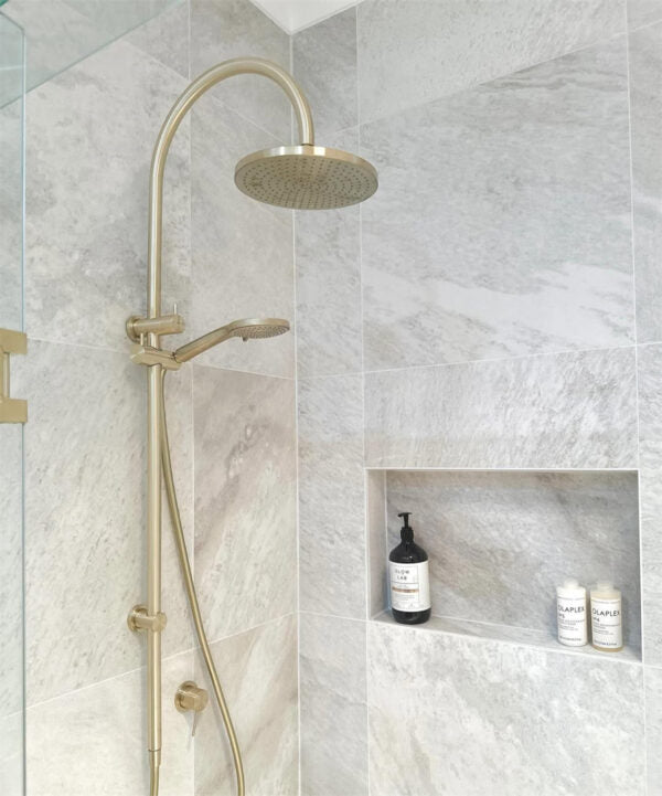 MECCA TWIN SHOWER WITH AIR SHOWER BRUSHED GOLD (NR221905bBG)