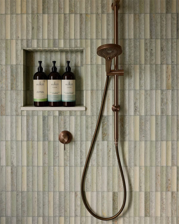 MECCA TWIN SHOWER BRUSHED BRONZE (NR221905eBZ)