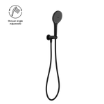 MECCA SHOWER ON BRACKET WITH AIR SHOWER II MATTE BLACK (NR221905FMB)