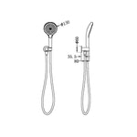 MECCA SHOWER ON BRACKET WITH AIR SHOWER II MATTE WHITE (NR221905FMW)